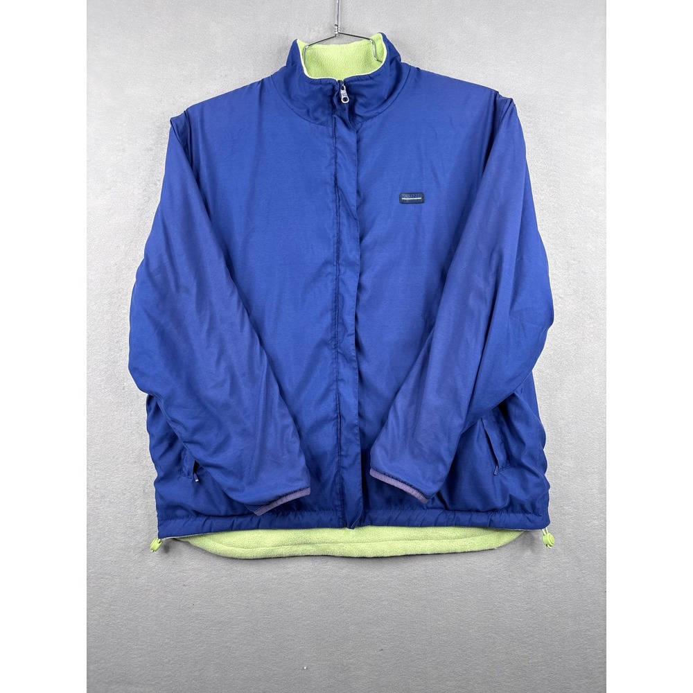 Maine New England Blue Full Zip Fleece Lined Jacket Mens XL Adjustable Hem